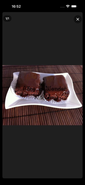 Image gallery screen on iPhone.